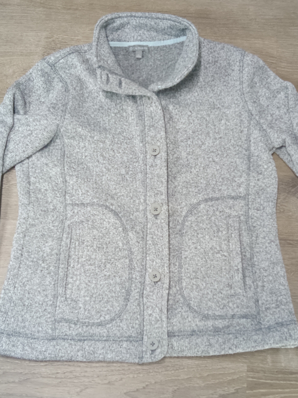 Talbots Light Gray Knit Jacket